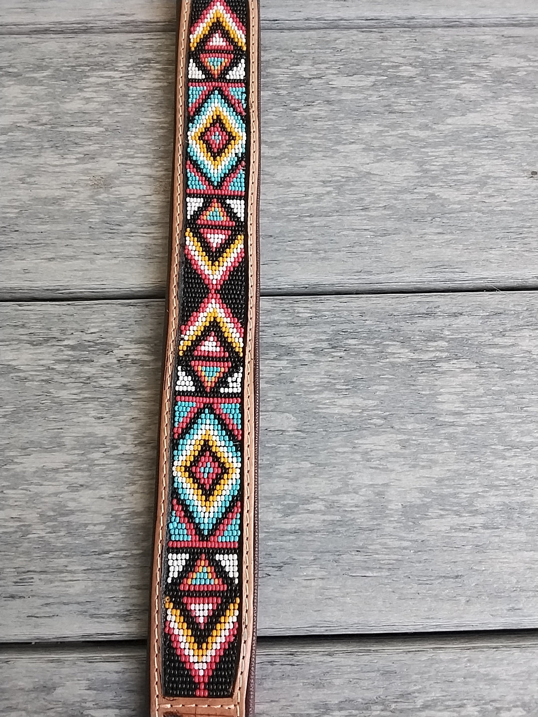 Genuine Leather Beaded Dog Collars – Handmade Durable Pet Collars in Assorted Designs