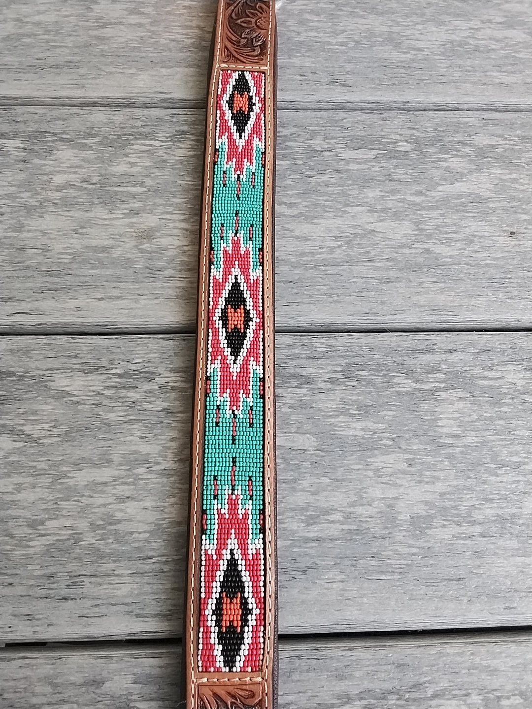 Genuine Leather Beaded Dog Collars – Handmade Durable Pet Collars in Assorted Designs