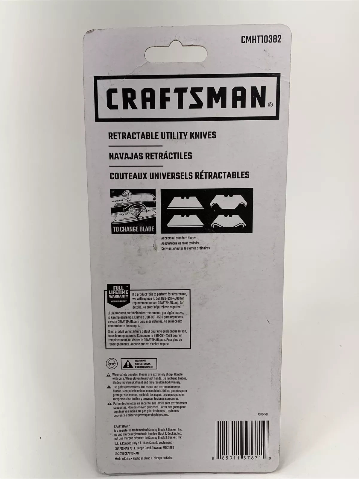 CRAFTSMAN 2 Pack Retractable Utility Knife, Includes 6 Blades