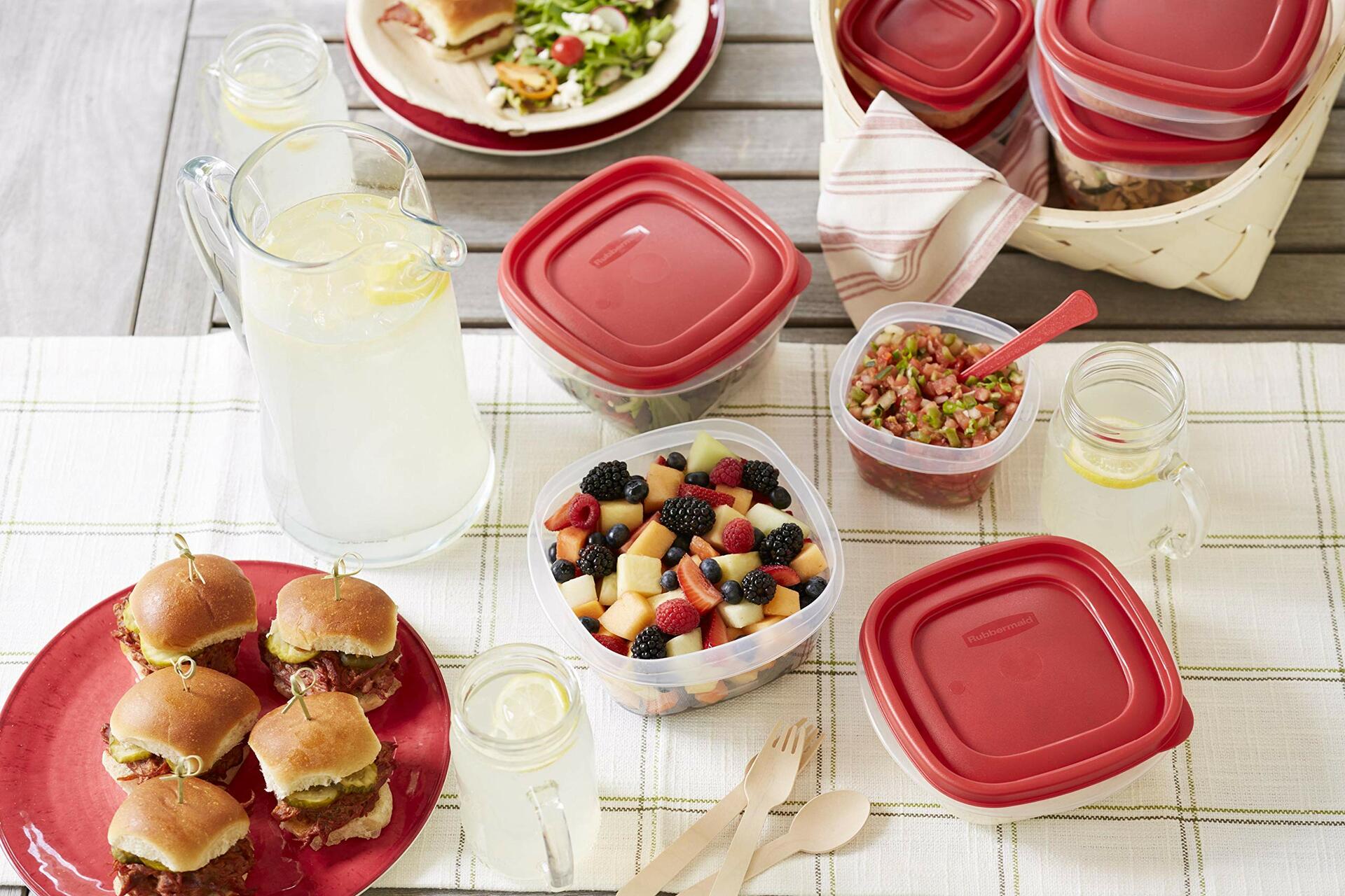 Microwave, Freezer, and Dishwasher Safe Rubbermaid Container Set