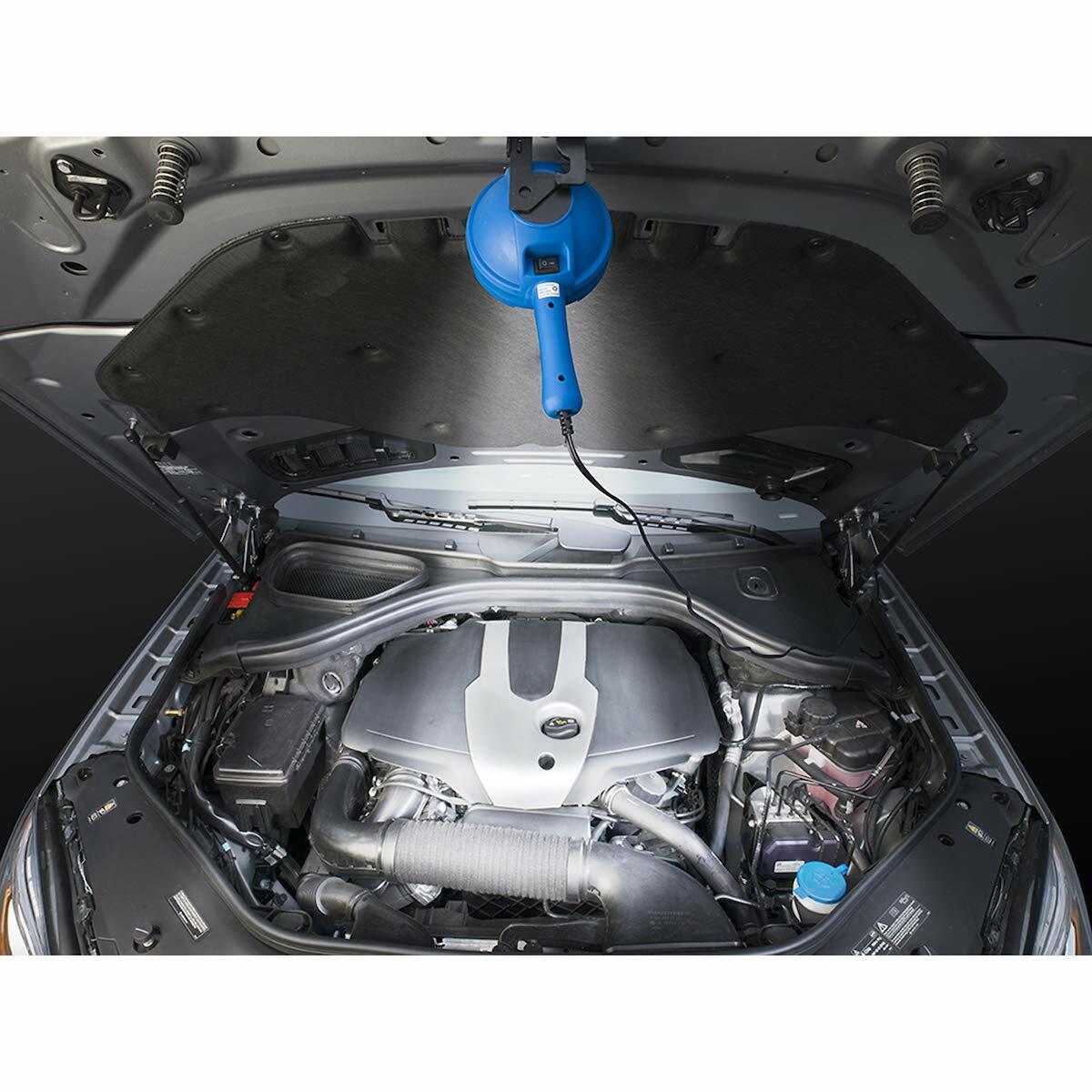 Compact dual-function Peak spotlight with red and blue light modes