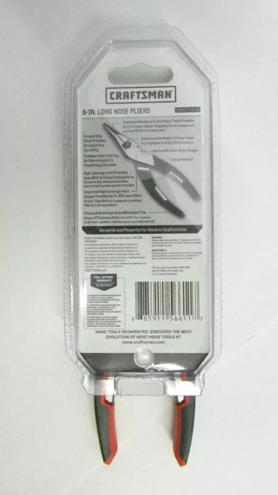 Craftsman 6" Long Nose Pliers w/ TruGrip Handle CMHT71638