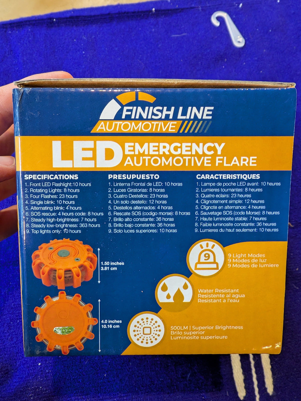 Compact automotive LED flare for roadside safety and emergency signaling