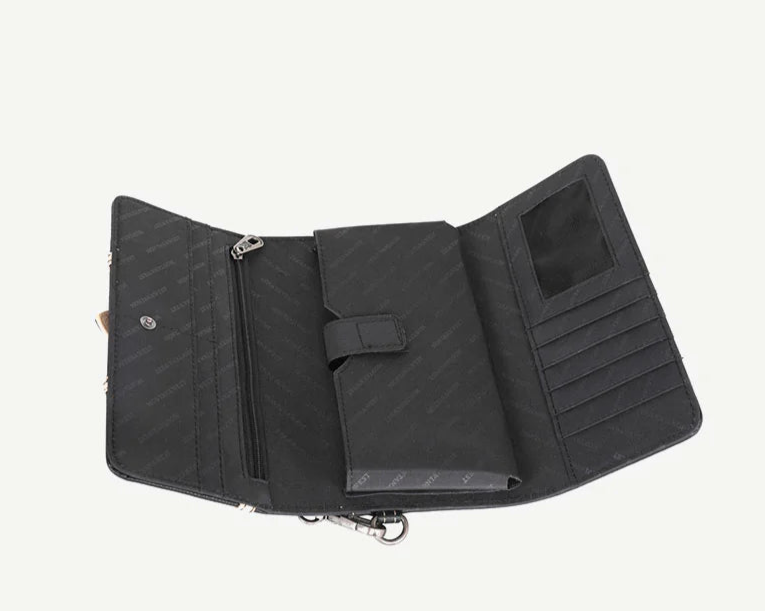 Montana West Cut-Out Floral Buckle Wallet/Wristlet