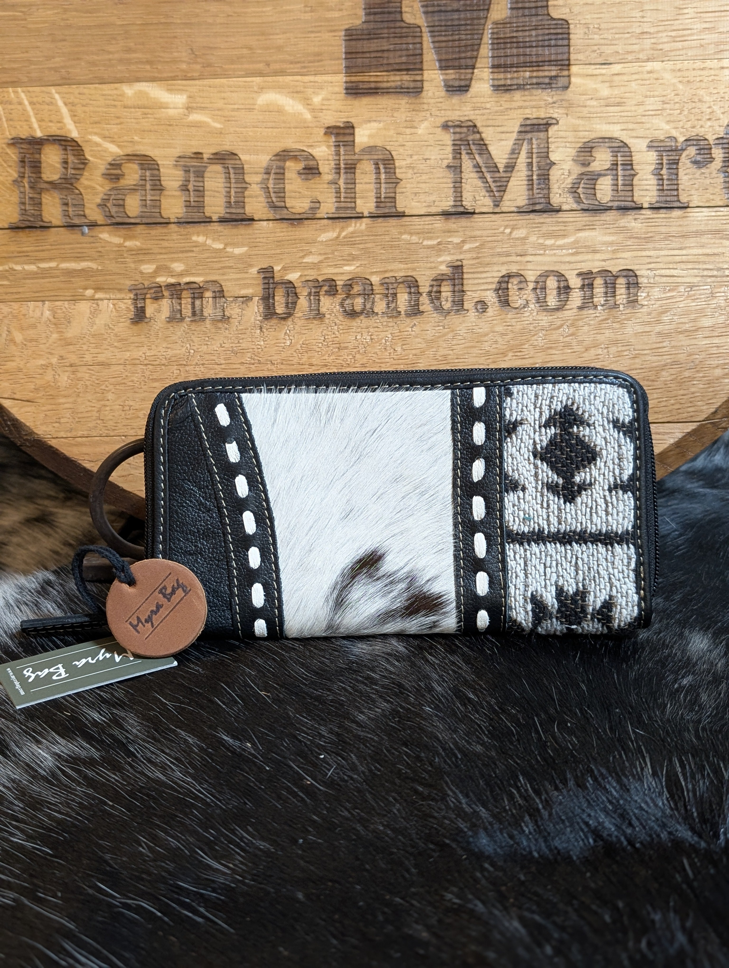 Myra Dream wallet for women featuring real cowhide and rustic design
