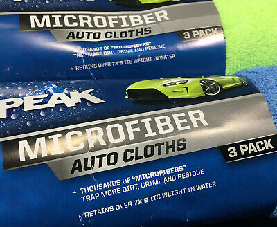 PEAK Microfiber Clean Polish Dry Detail Auto Cloths