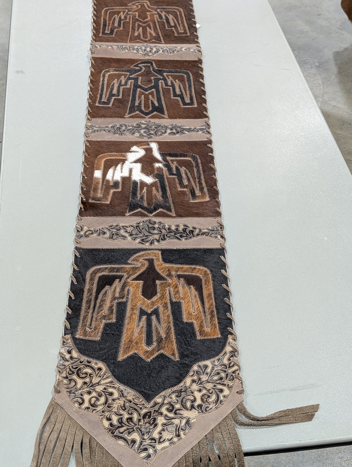 8ft Cowhide Table Runner