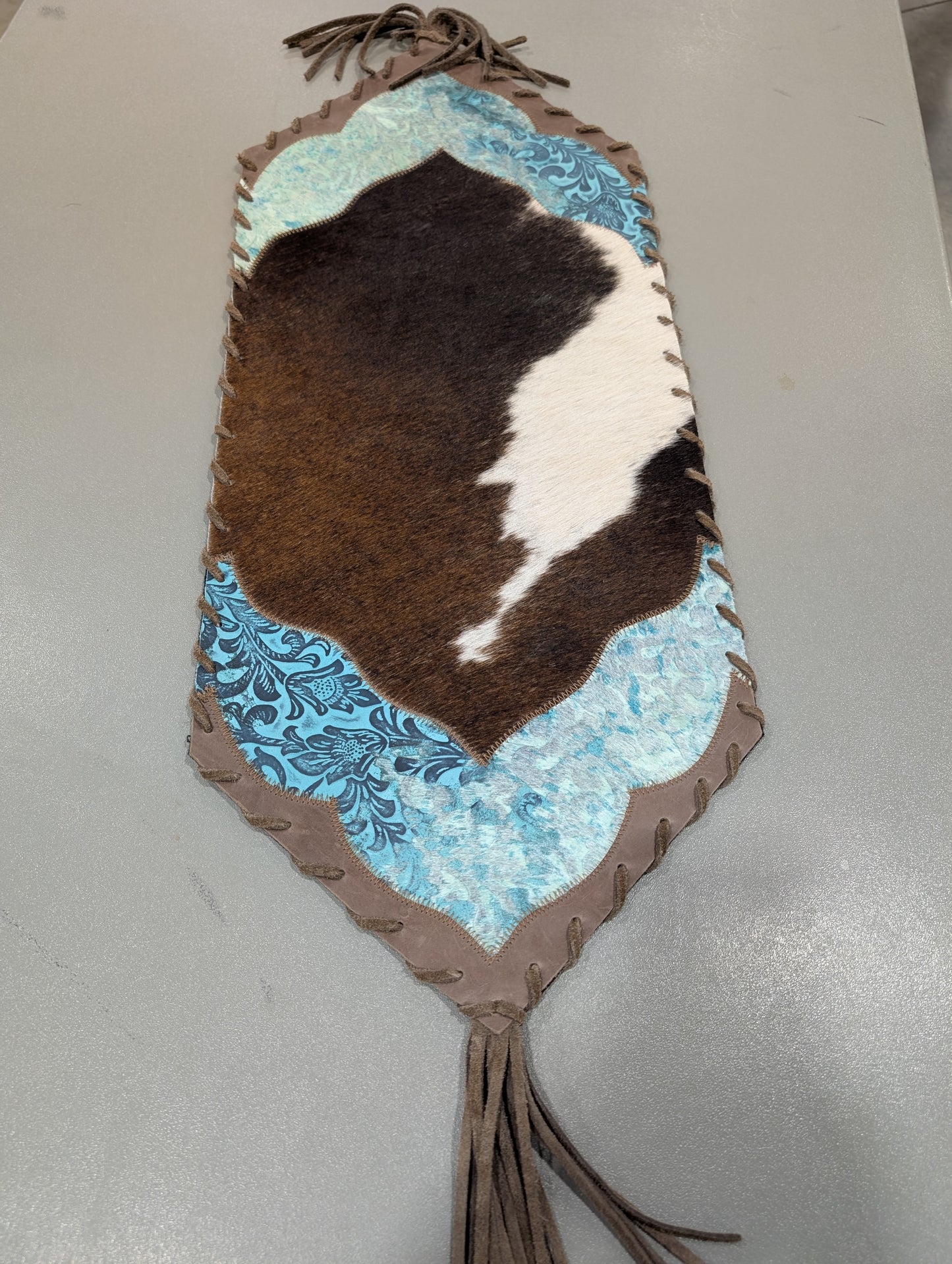 Mini Cowhide Fringe Table Runner