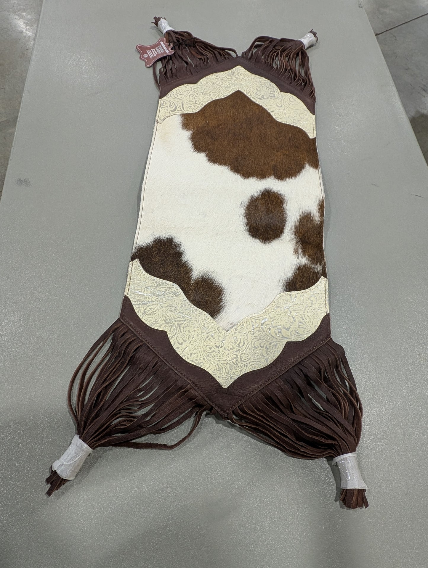 Mini Cowhide Fringe Table Runner