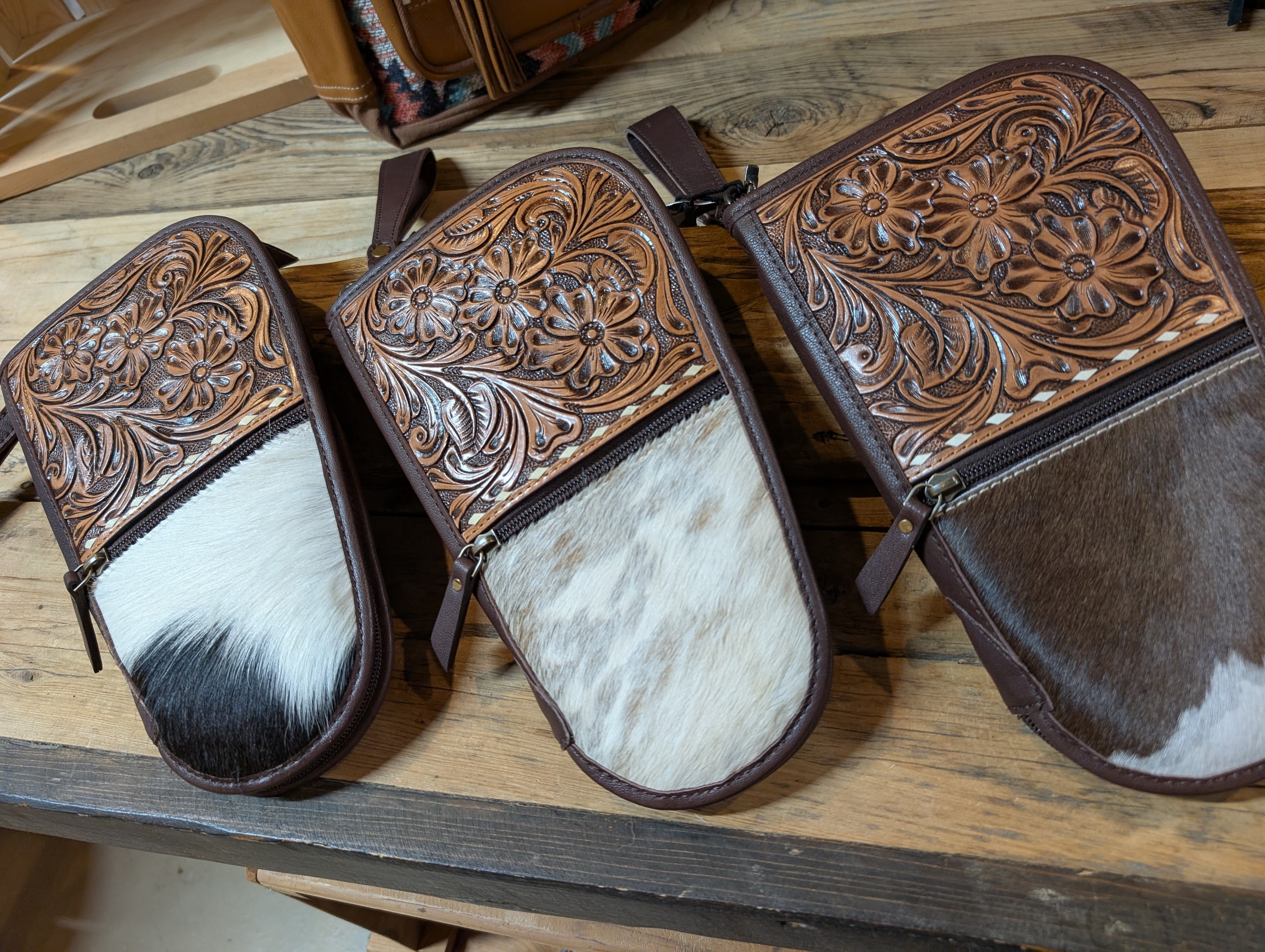 Premium Leather & Cowhide Pistol Bag