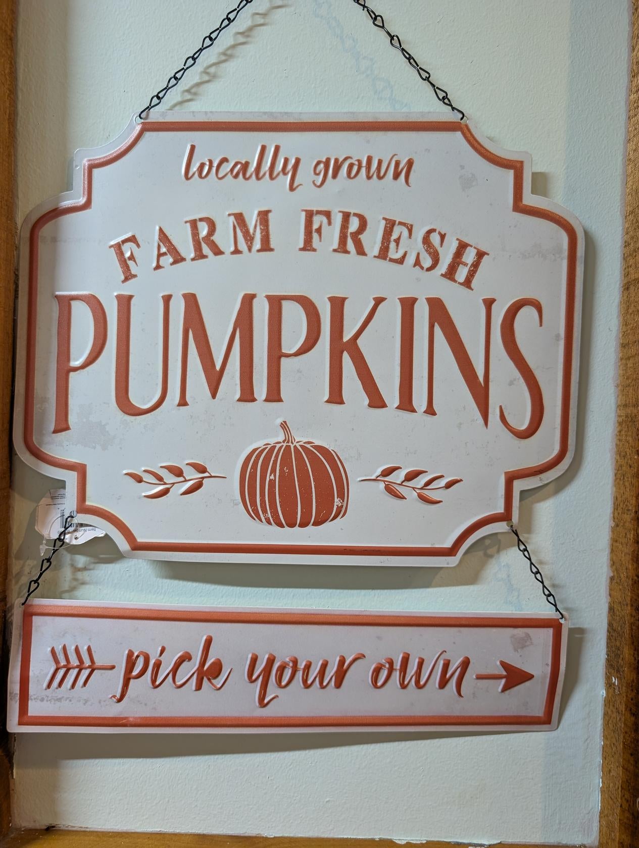 Farm Fresh Pumpkins Metal sign