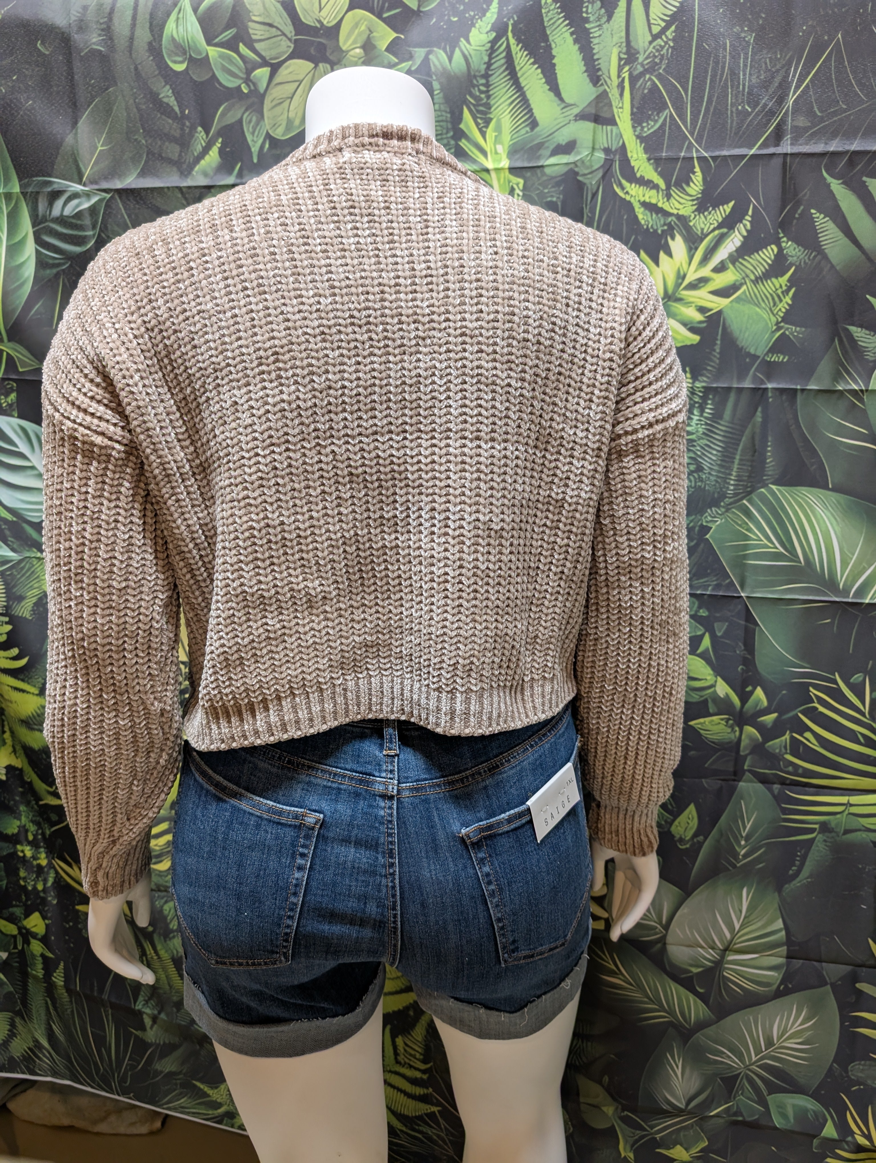 Zenana Chenille Round Neck Cropped Sweater – Soft Cozy Knit in 4 Colors