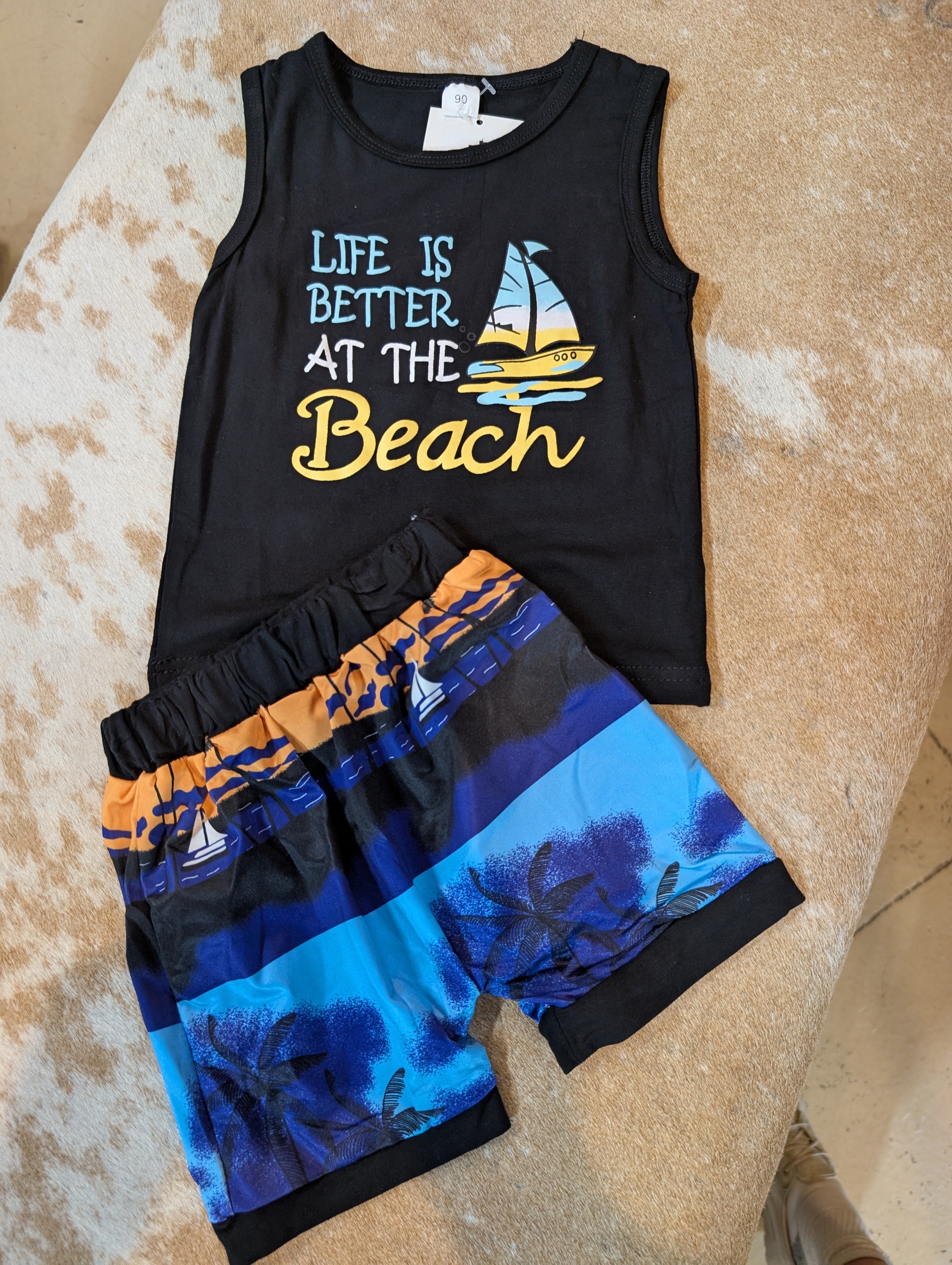 Boys 2-Piece Tank & Shorts Set – Super Cute Summer Outfit, Limited Stock