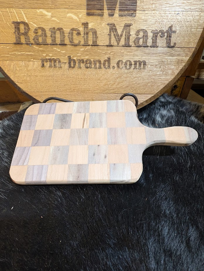 Handcrafted Walnut Checkered Cutting Board – 11.5" Long, 2 Width Options | Custom Engraving Available