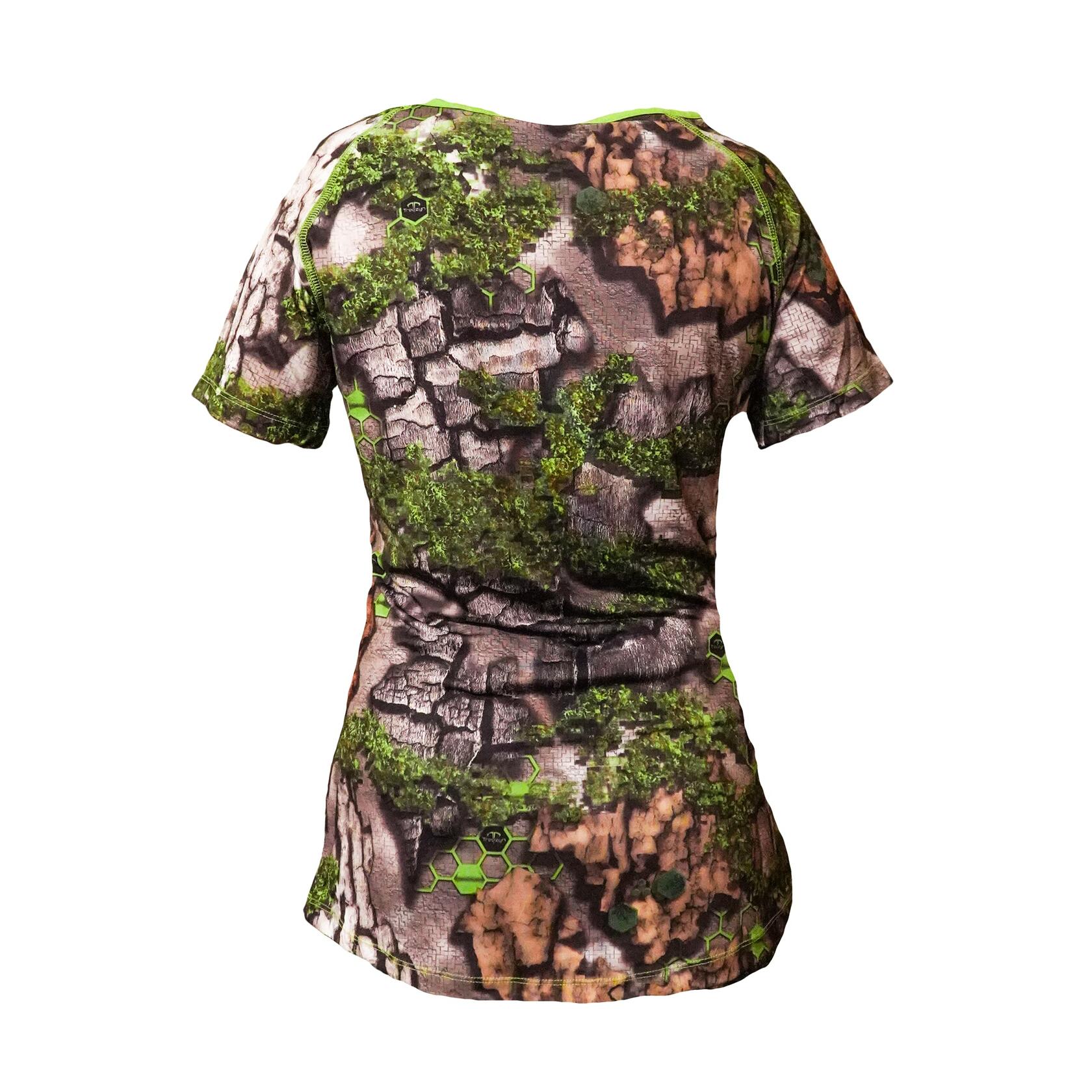 Treezyn Women’s Early SEEZYN VIXZYN Short Sleeve V-Neck – Lightweight Dri-Fit Hunting Shirt