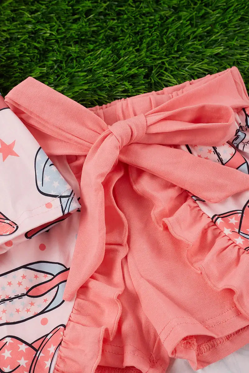 COWGIRL BOOTS PRINTED SET