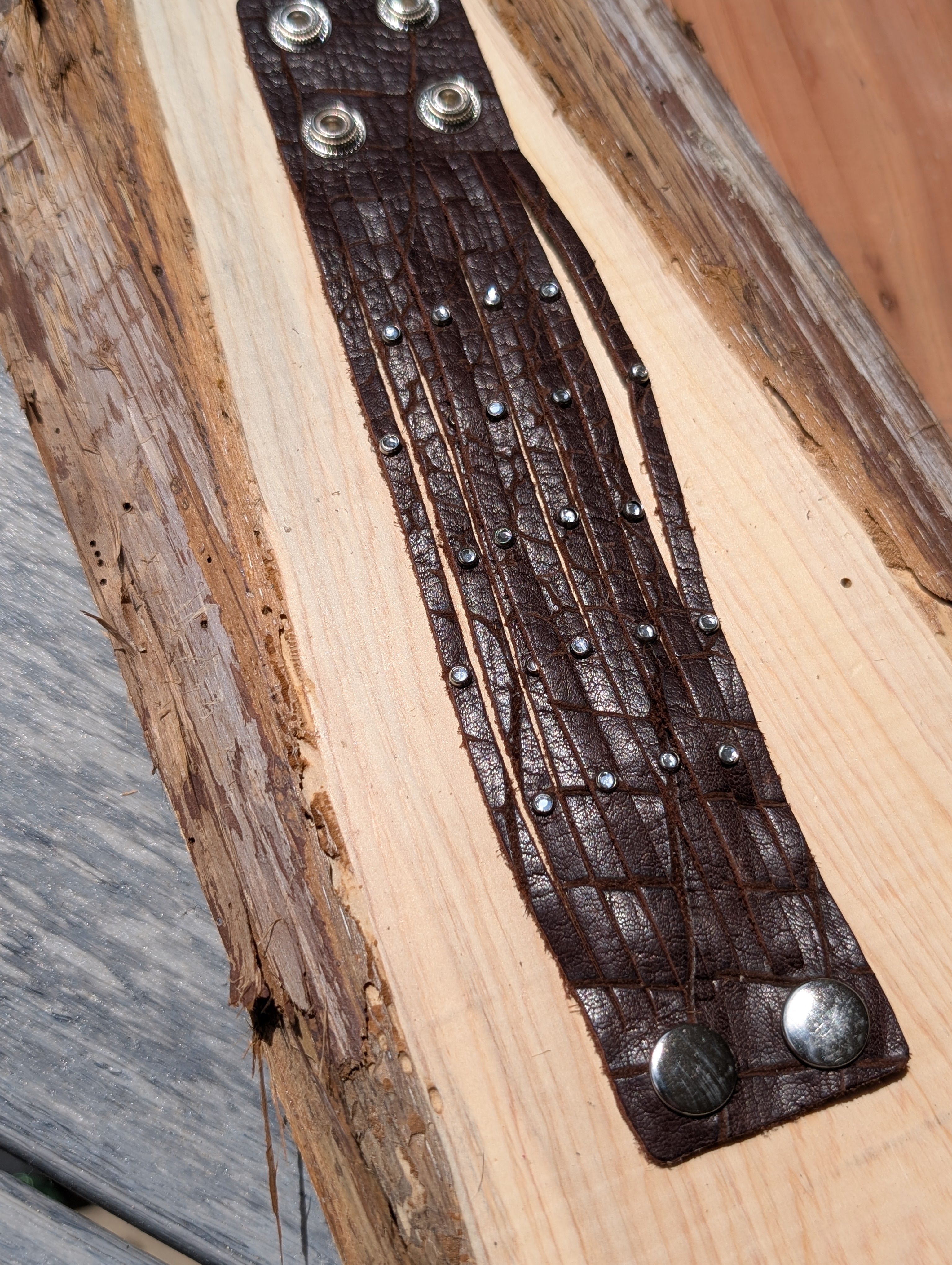 statement leather bracelet