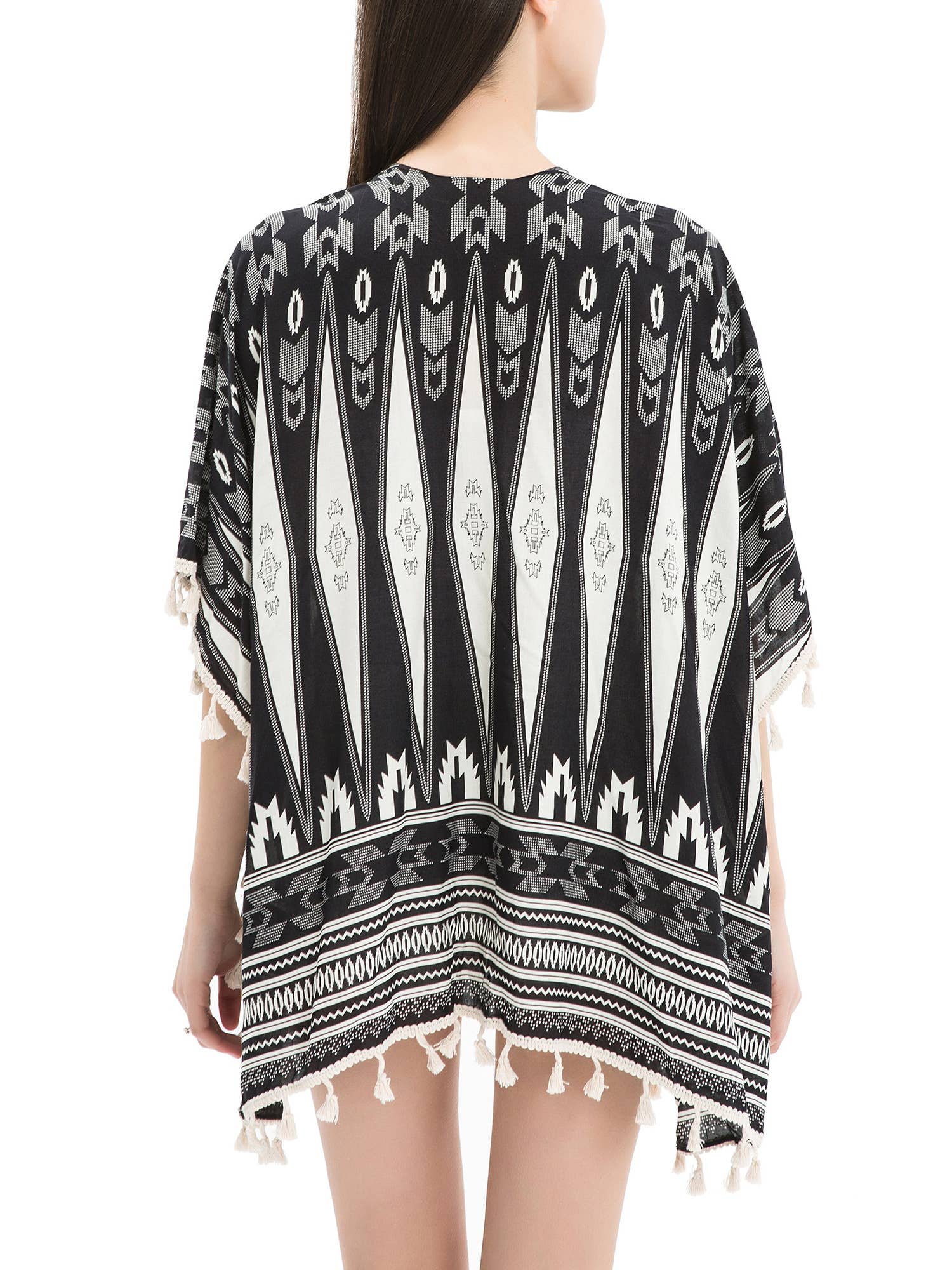 Women’s one-size summer kimono for poolside or vacation layering