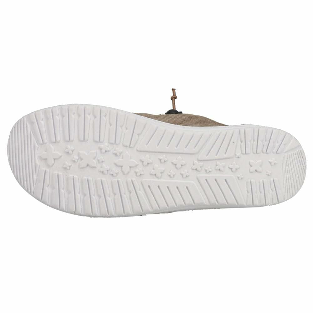 Closeup of treaded rubber outsole on Corkys Kayak sneakers