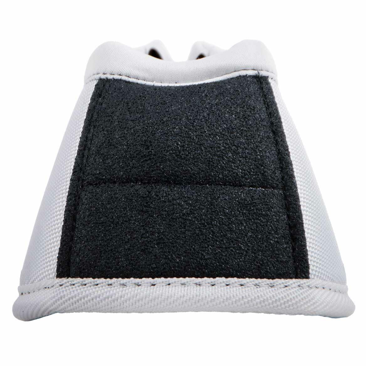White protective pad with black center on a white background