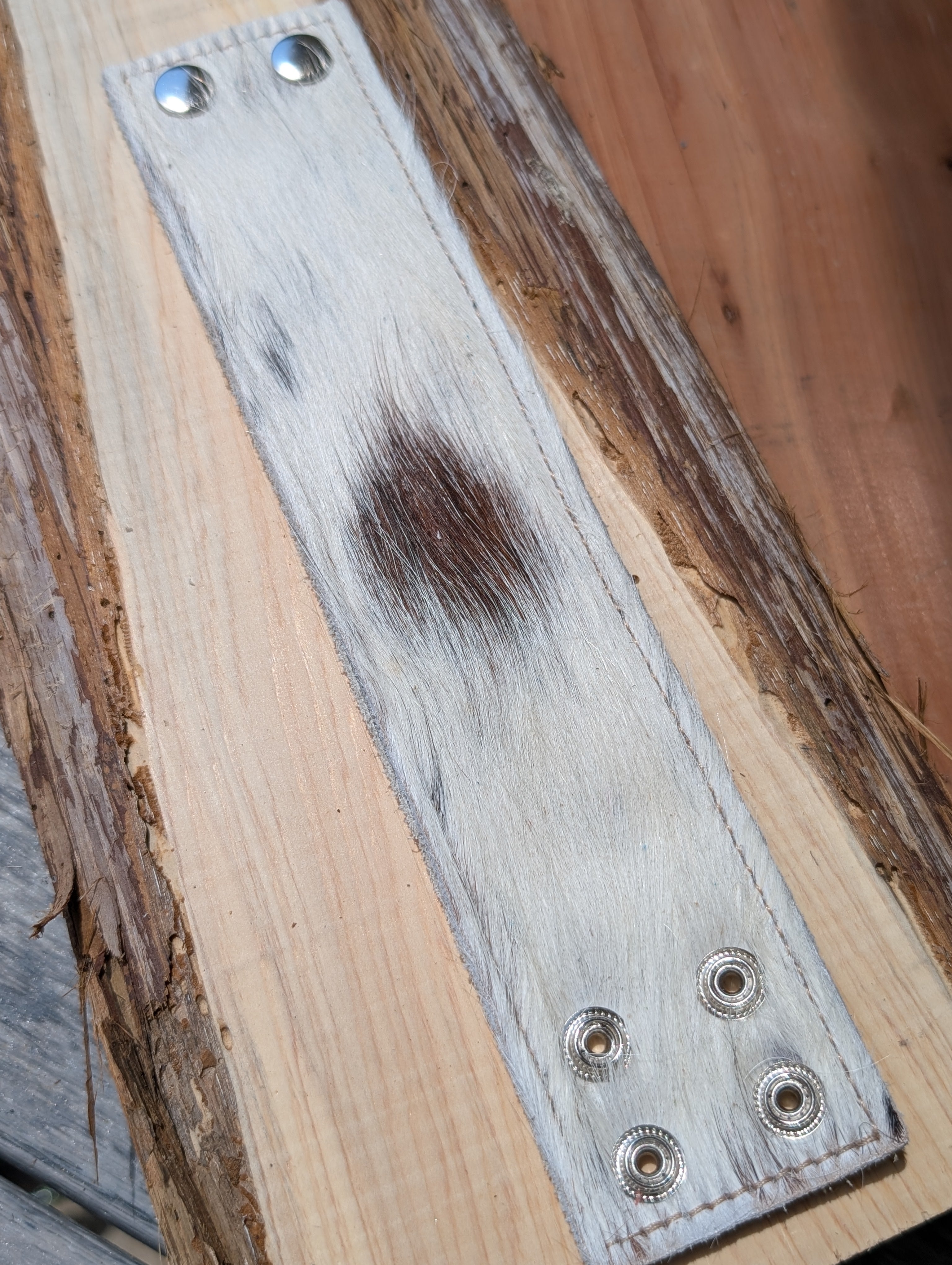 handmade hair-on pouch