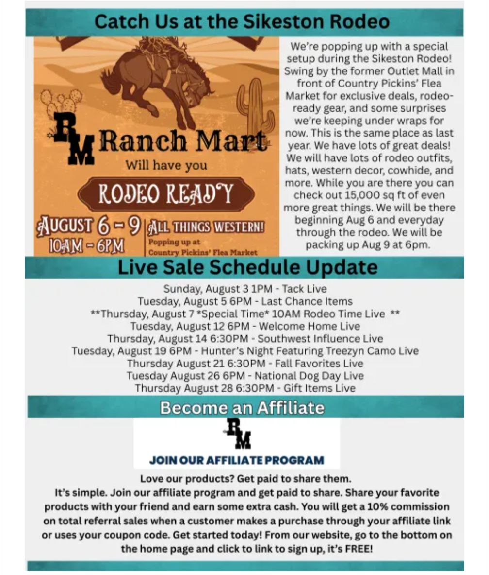 August Live Schedule!