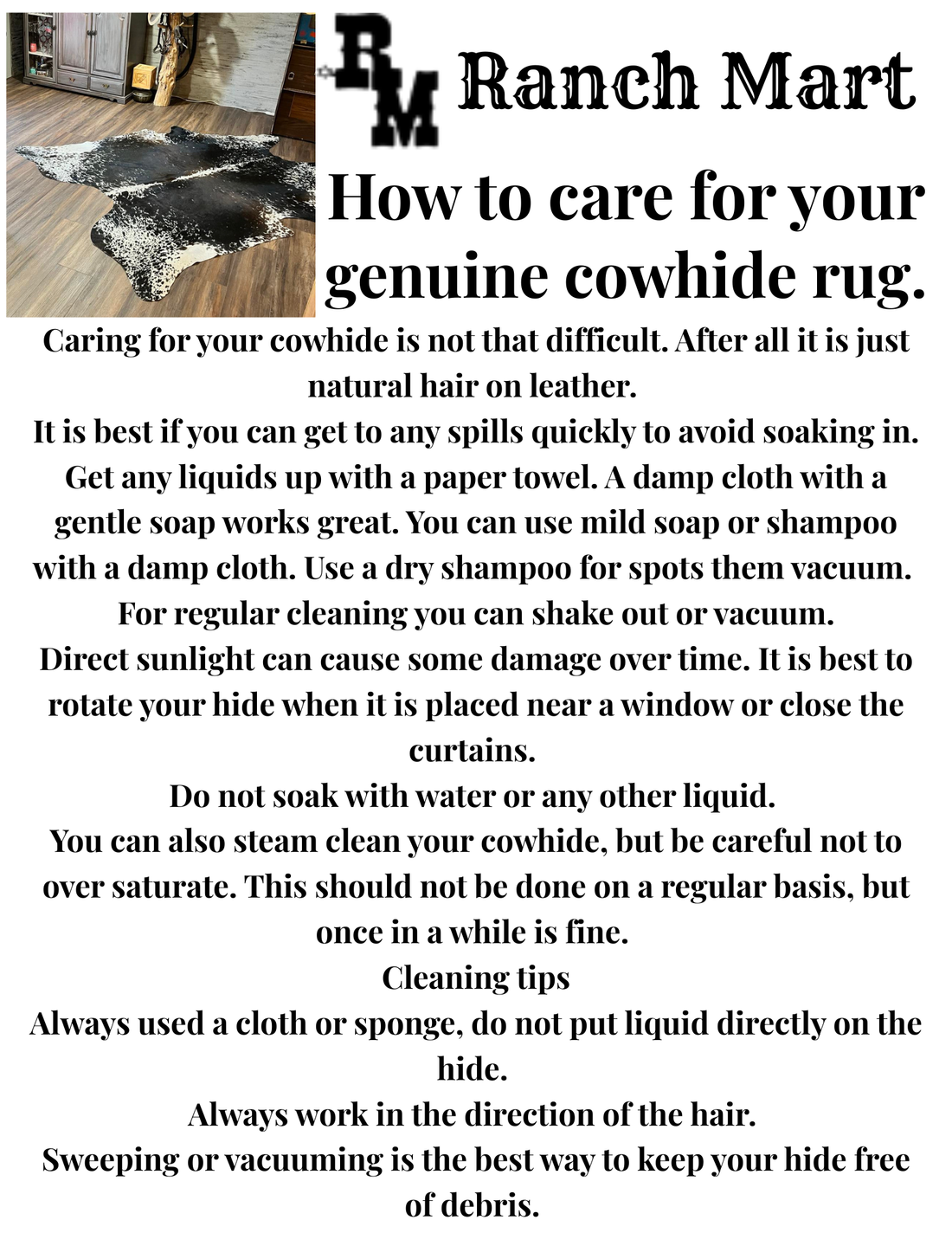 How to Care for a Genuine Cowhide Rug: Cleaning, Maintenance & Long‑Term Tips