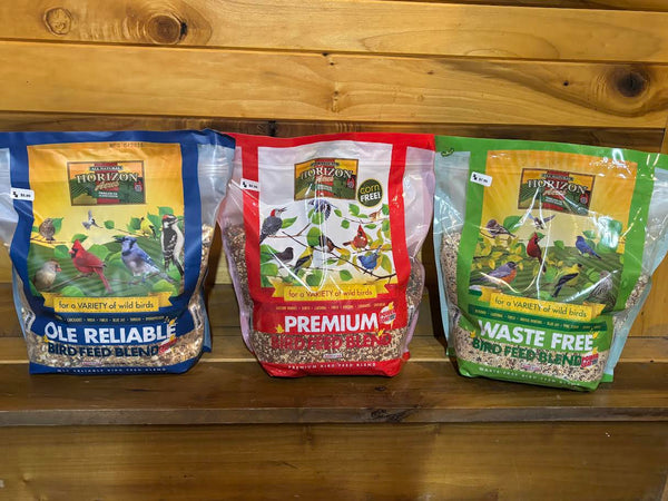 Horizon Acres Premium Bird Seed made in the USA.