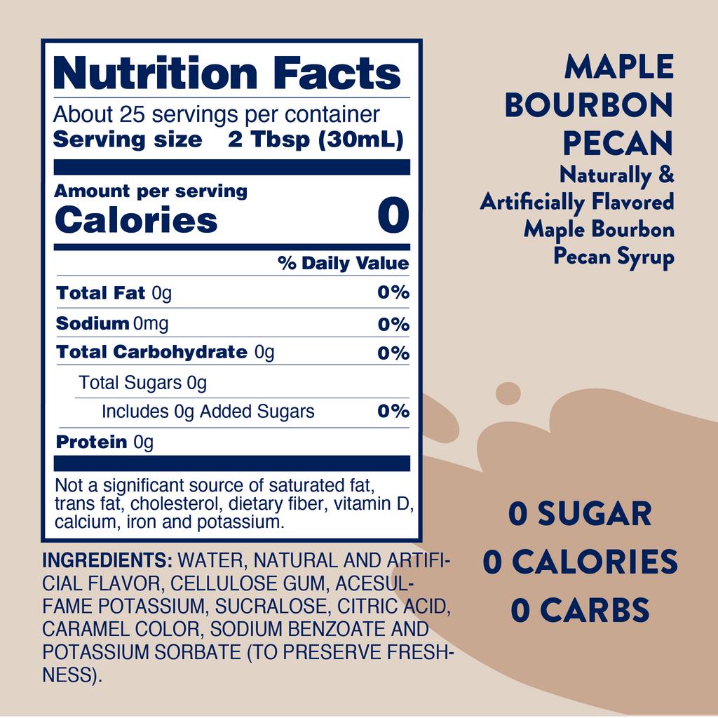 Sugar Free Maple Bourbon Pecan Syrup