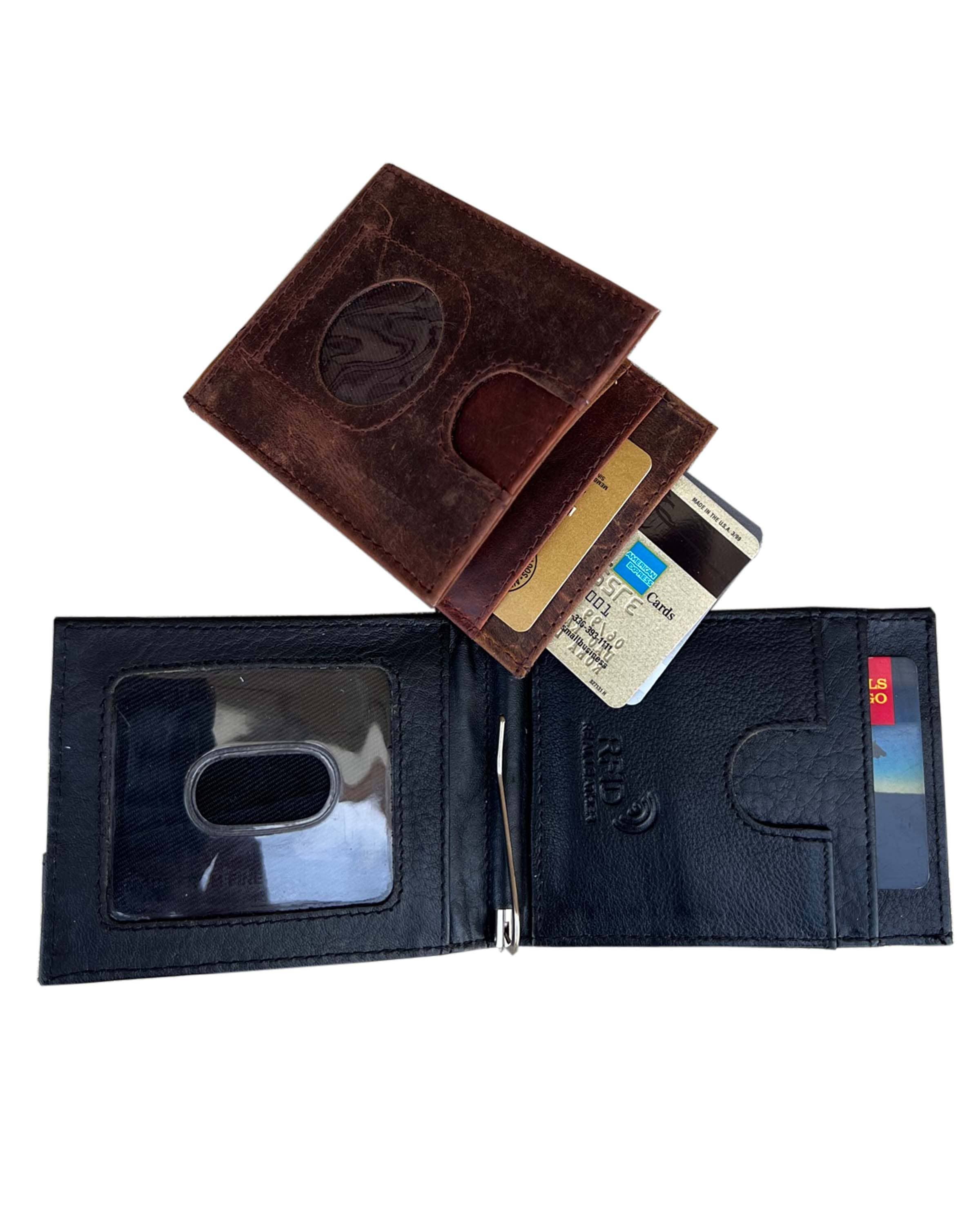 Genuine Buffalo Leather Bifold Wallet