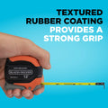 Black+Decker Tape Measure Grip Release, Self Lock, 12-Foot