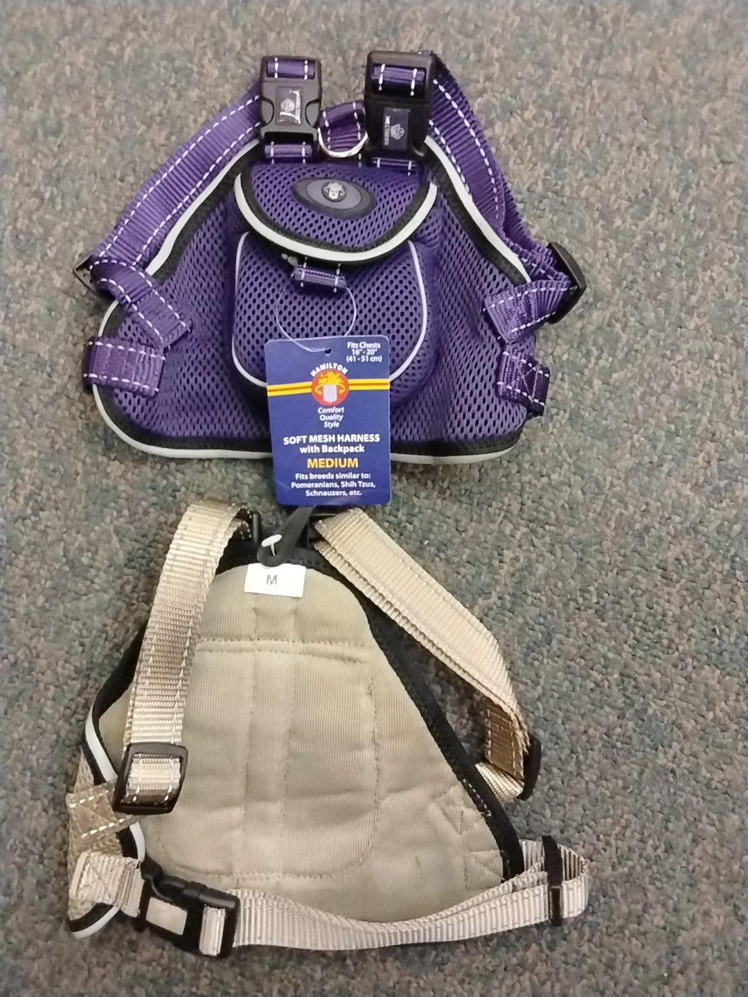 Hamilton Soft Mesh Harness with backpack Medium