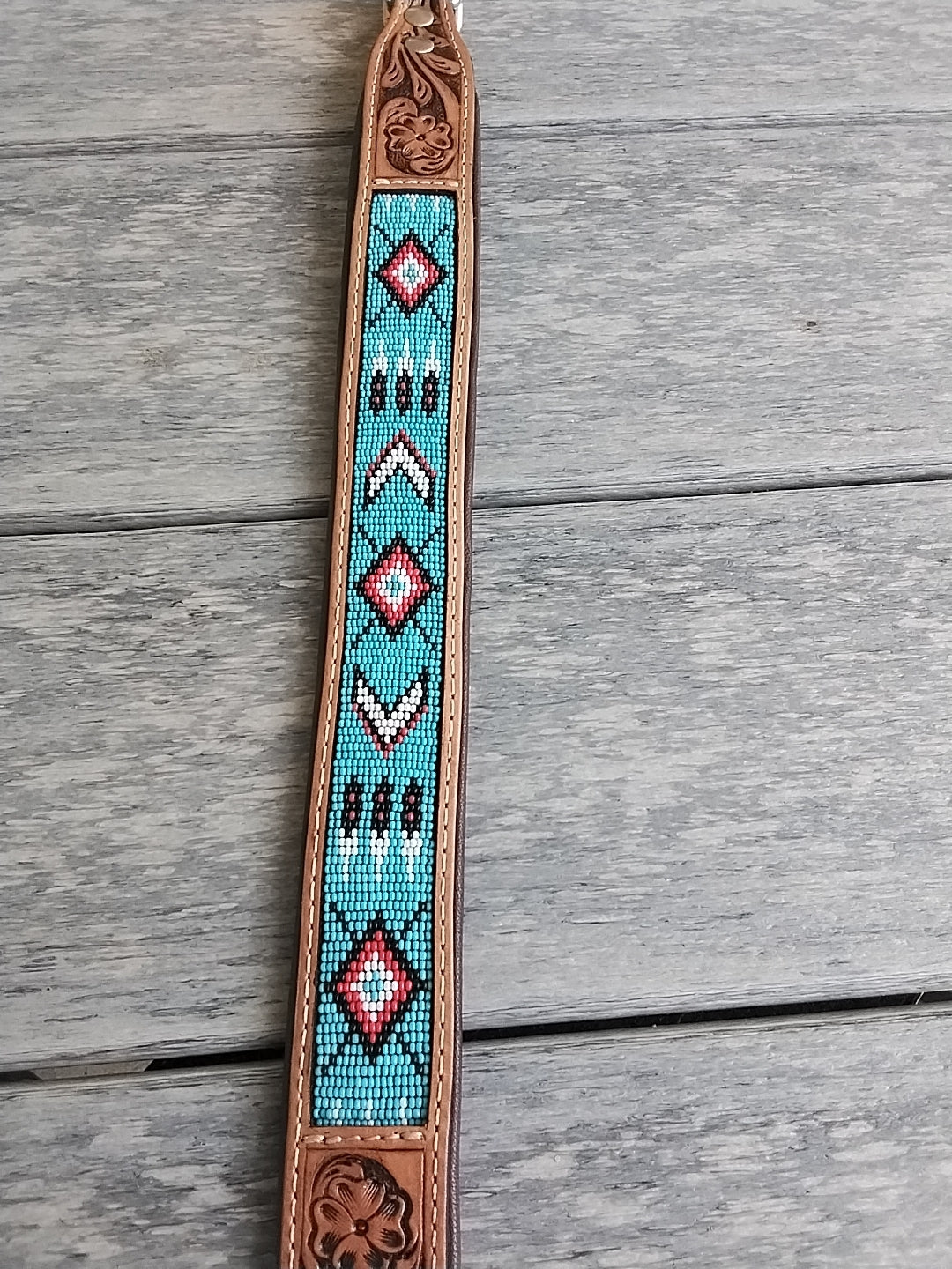 Genuine Leather Beaded Dog Collars – Handmade Durable Pet Collars in Assorted Designs