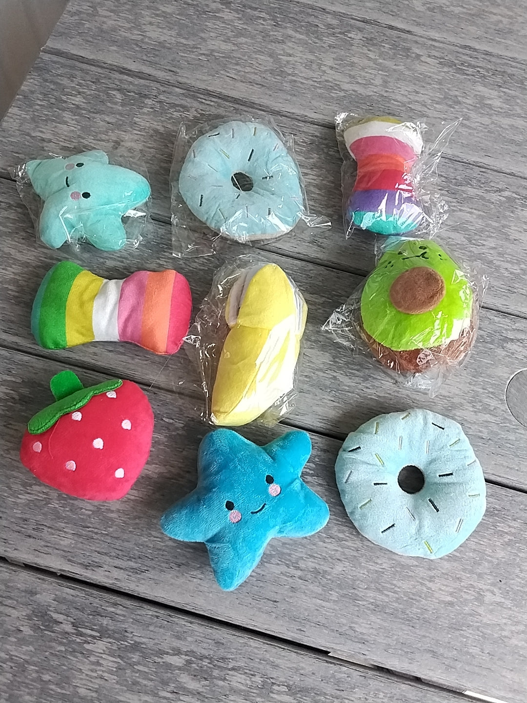 SMALL Plush Dog Toy with squeaker. - Random Pick