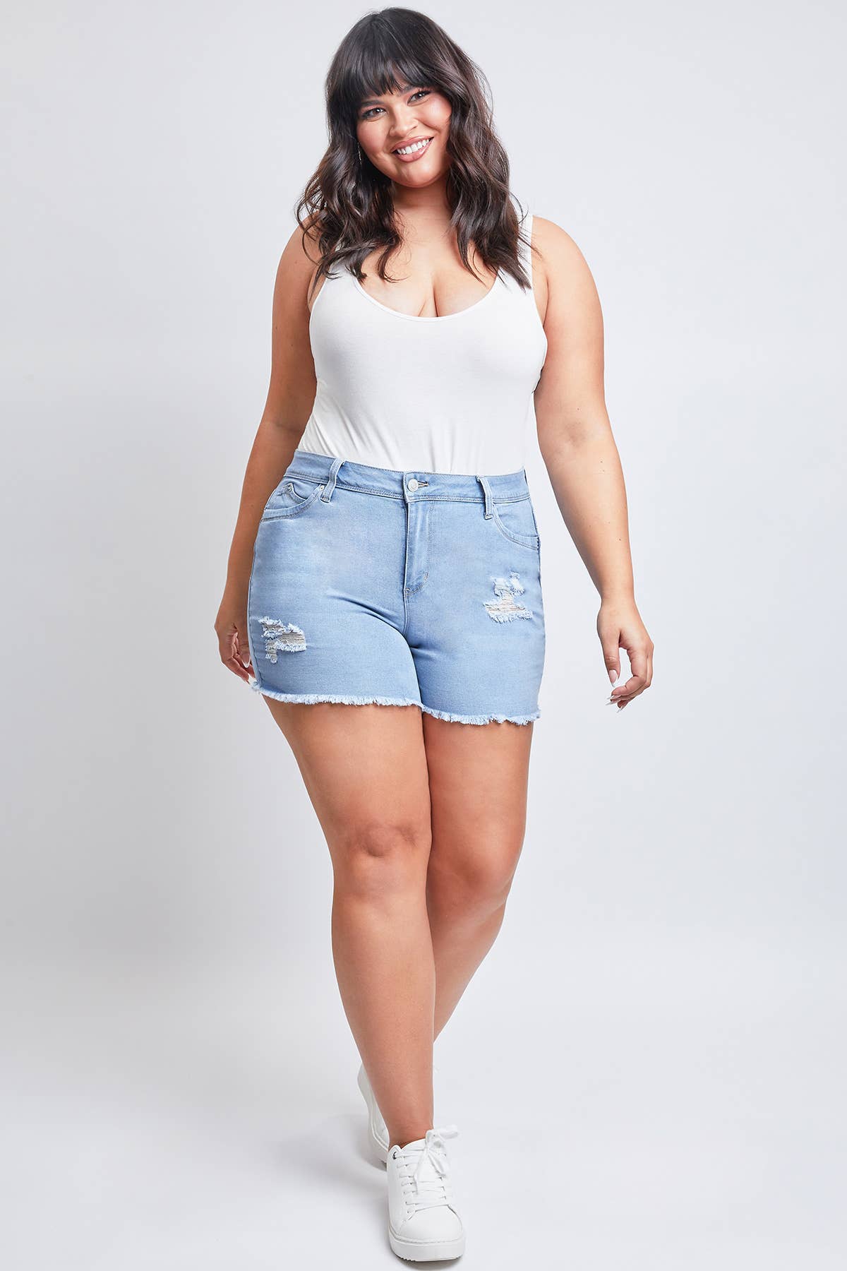 Junior Plus WannaBettaButt High-Rise Fray Short