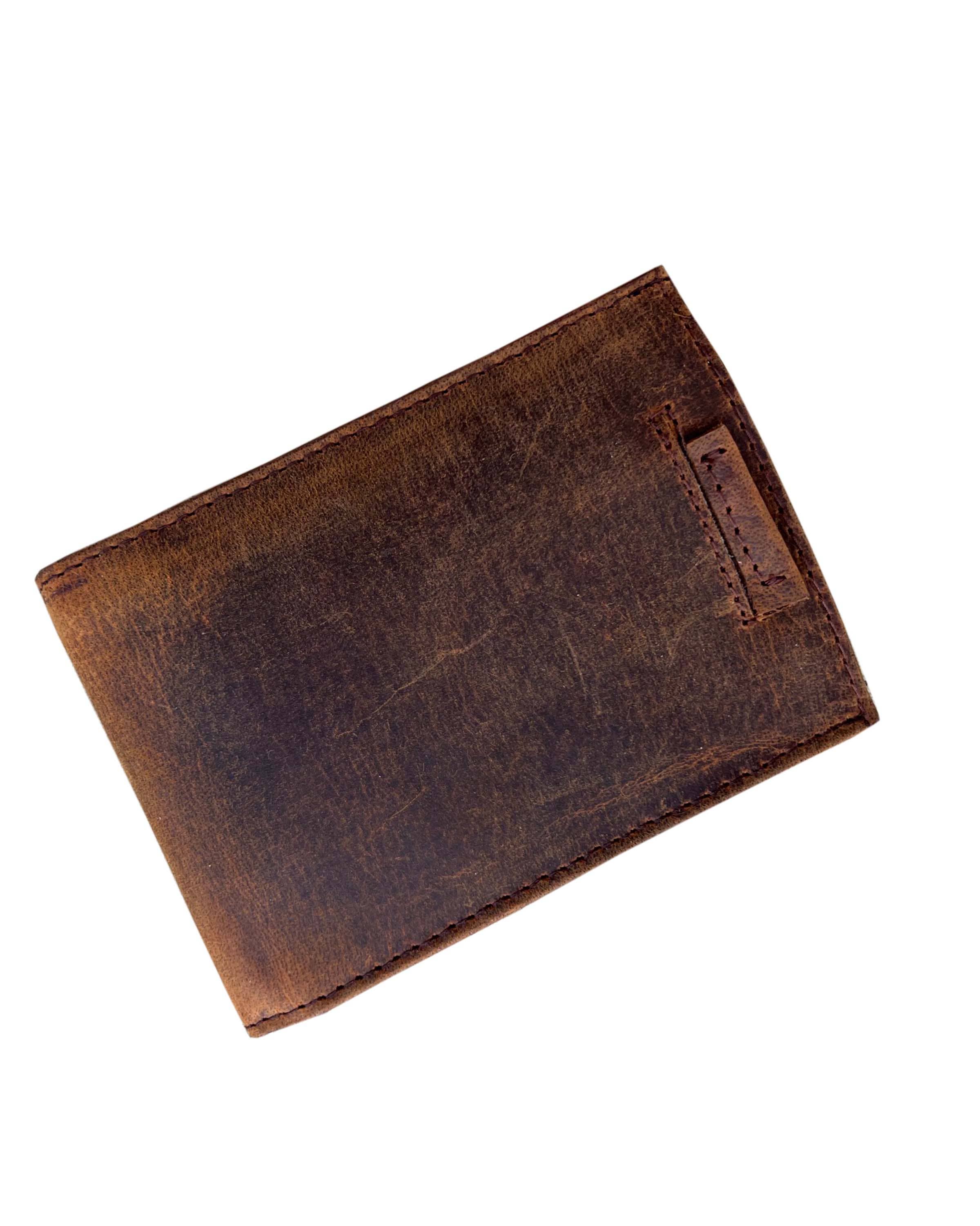 Genuine Buffalo Leather Bifold Wallet