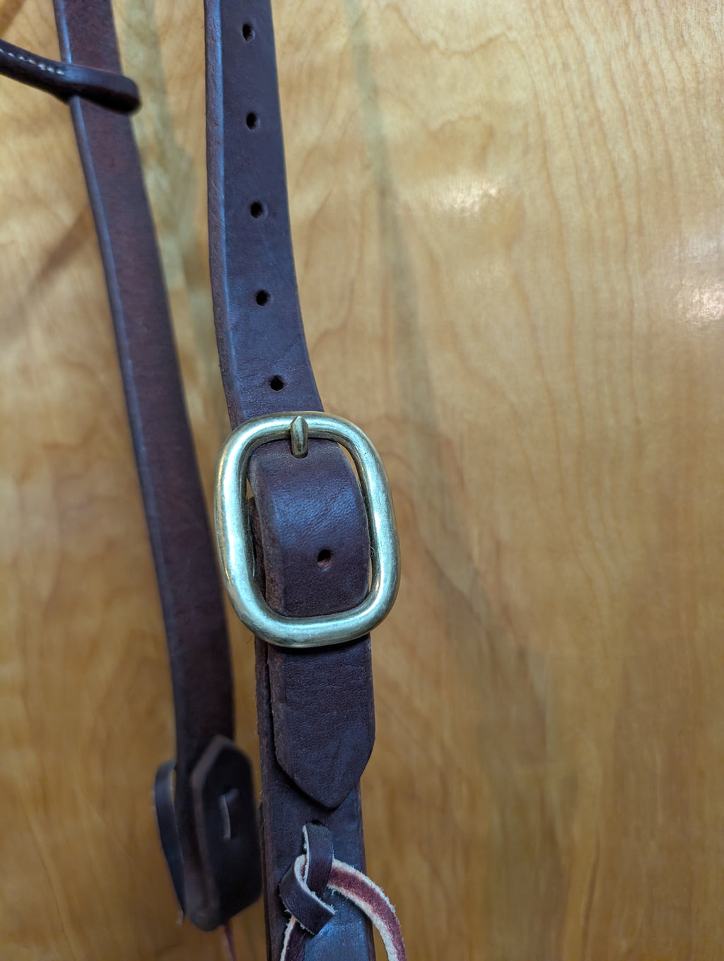 Headstall with brass buckle