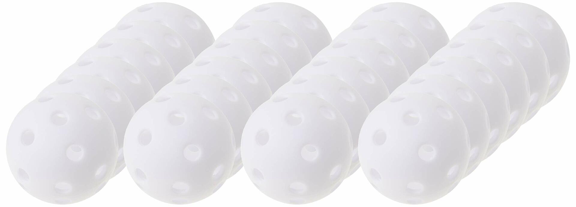 24 white practice golf balls