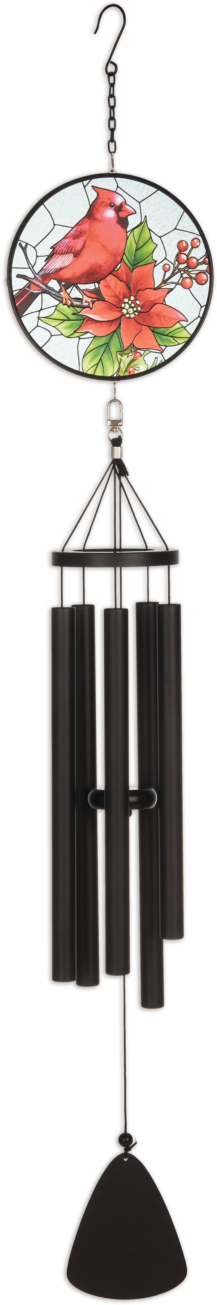 40“Cardinal Stain Glass Wind Chime