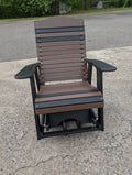 Black and Brown outdoor poly  Swivel Glider