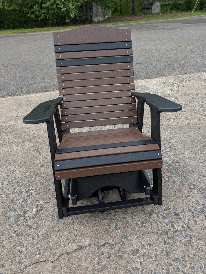 Black and Brown Swivel Glider