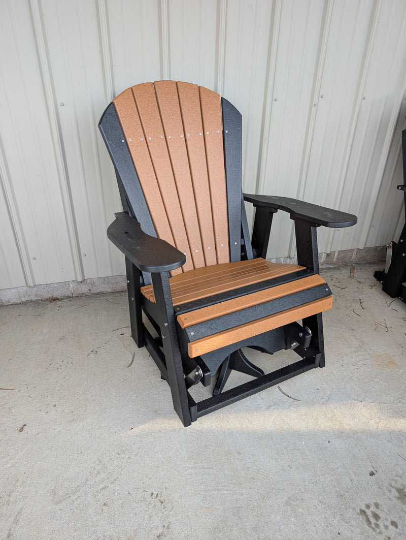 Black and Cedar Swivel gliding Chair