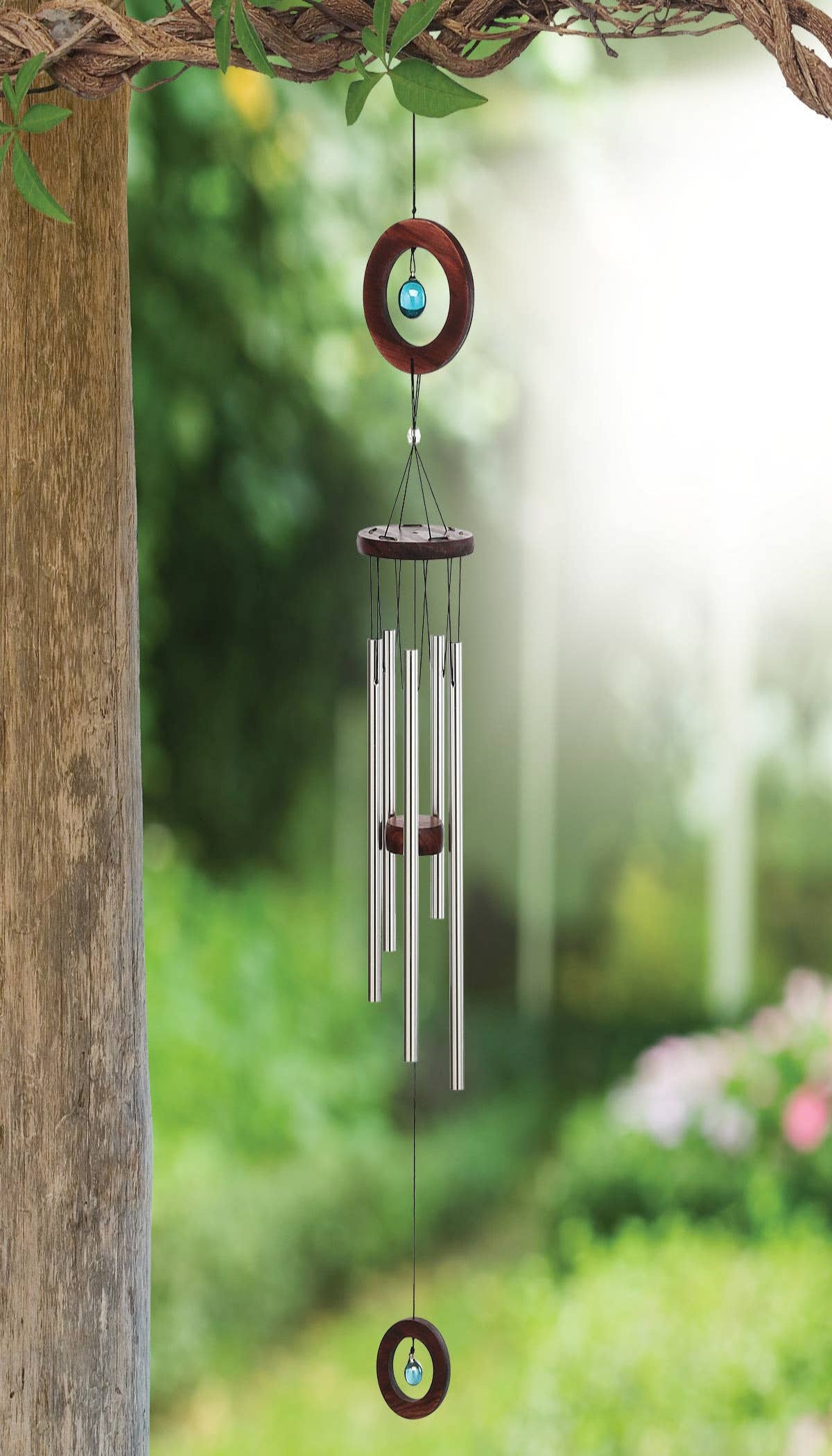 35" Circle Wind Chime Garden Decor - 92698