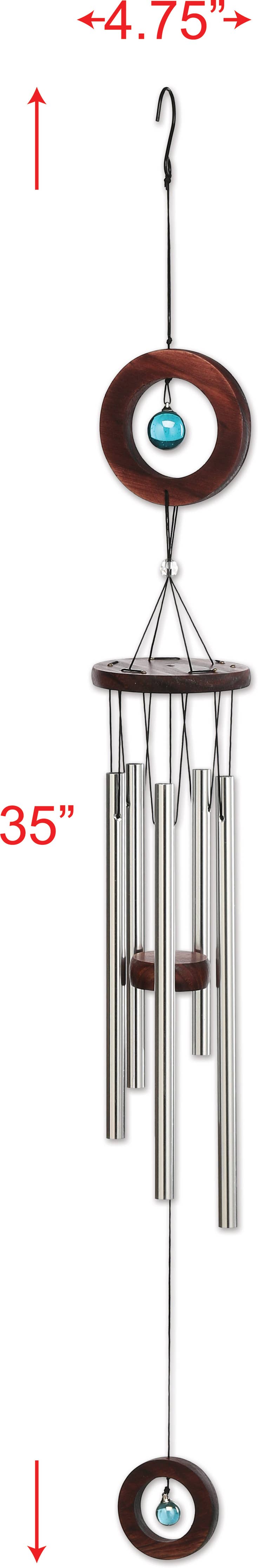 35" Circle Wind Chime Garden Decor - 92698