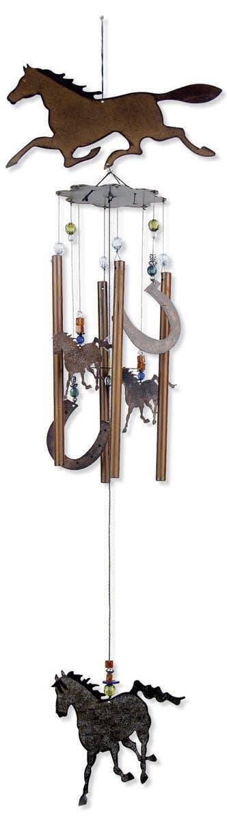 36" Cowboy Horse Wind Chime Garden Decor - 80309