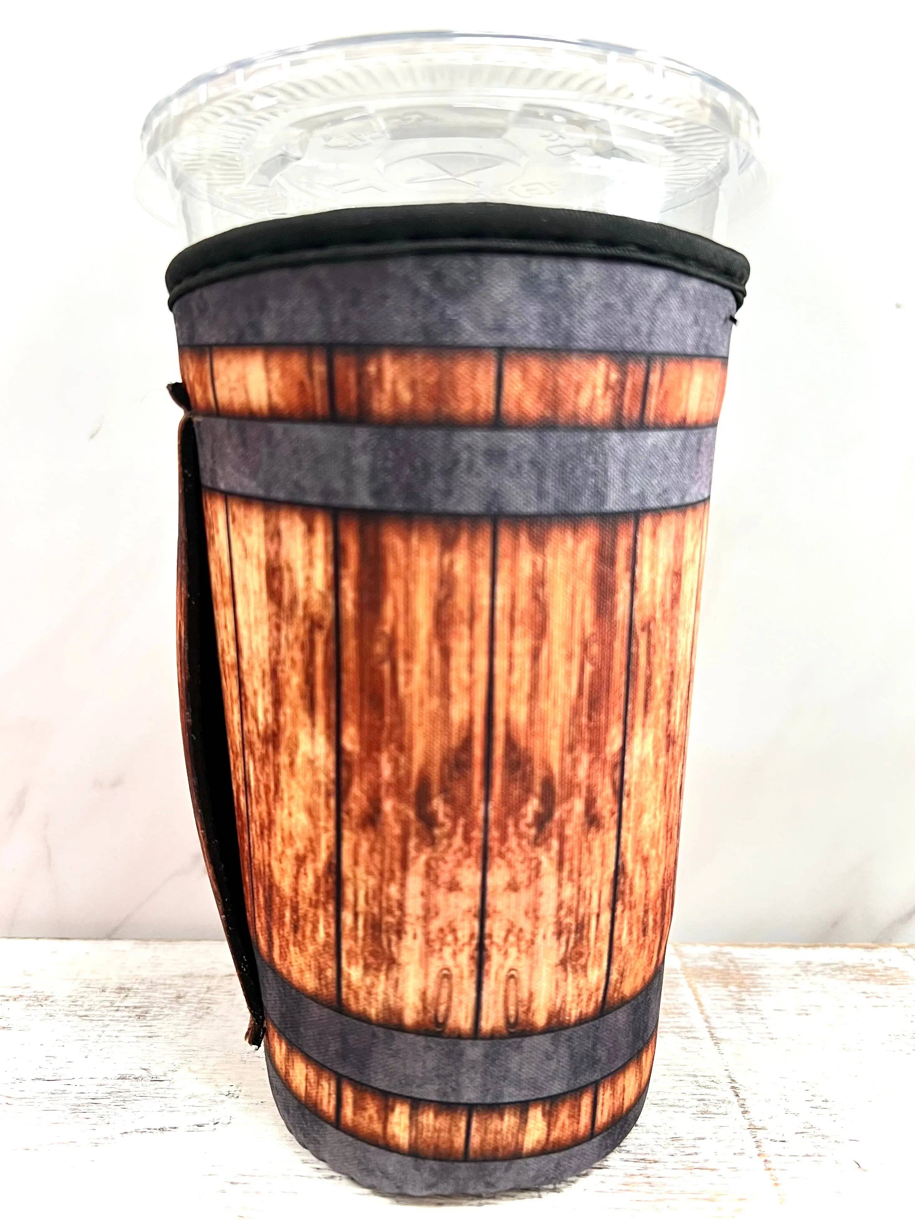 30 OZ Whiskey Barrel Insulated Cup Cover Sleeve