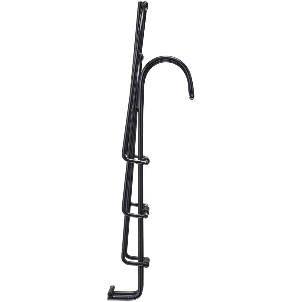 Powder-coated black steel bottle holder for stable or trailer use