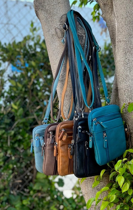 Genuine Cowhide Leather Crossbody Bag