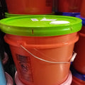 Fragrance-free, dye-free laundry detergent in large pail