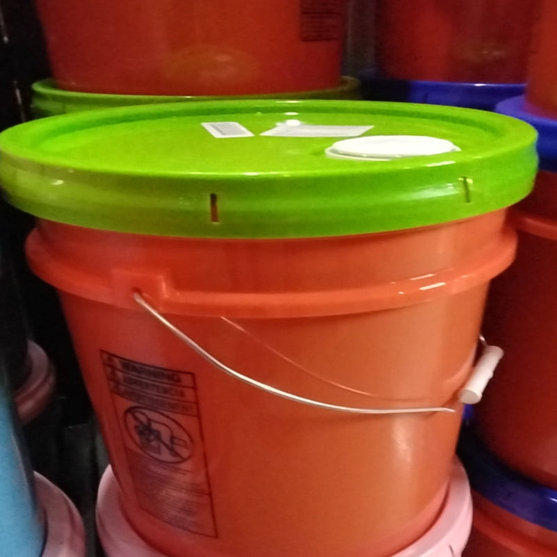 Fragrance-free, dye-free laundry detergent in large pail